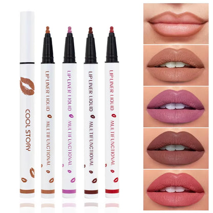 Cool Story Matte Liquid Lip Liner Pencil – Long-Lasting, Smudge-Proof Lip Stick for Bold, Defined, Natural-Looking Lips